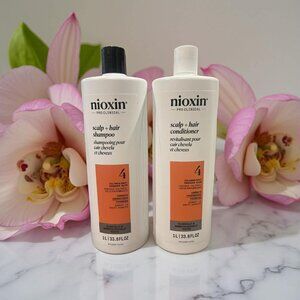 Nioxin Scalp Thinning Hair No. 4 Color Treated Shampoo Conditioner 33.8 oz